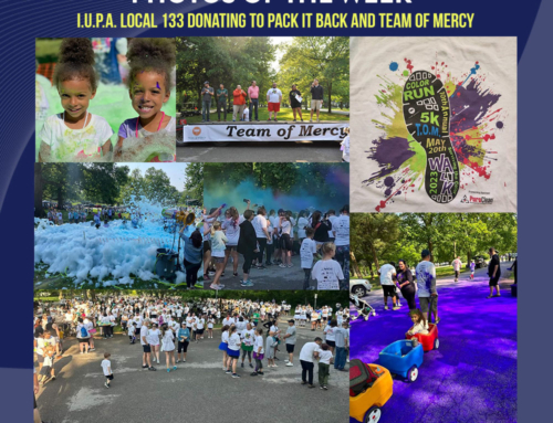 Photos of the Week: I.U.P.A. Local 133 Donating to Pack it Back and Team of Mercy